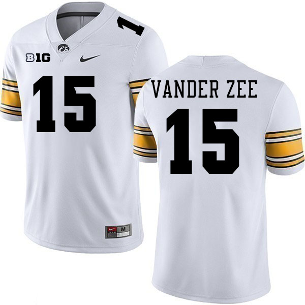 Men #15 Reece Vander Zee Iowa Hawkeyes College Football Jerseys Stitched-White